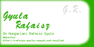 gyula rafaisz business card